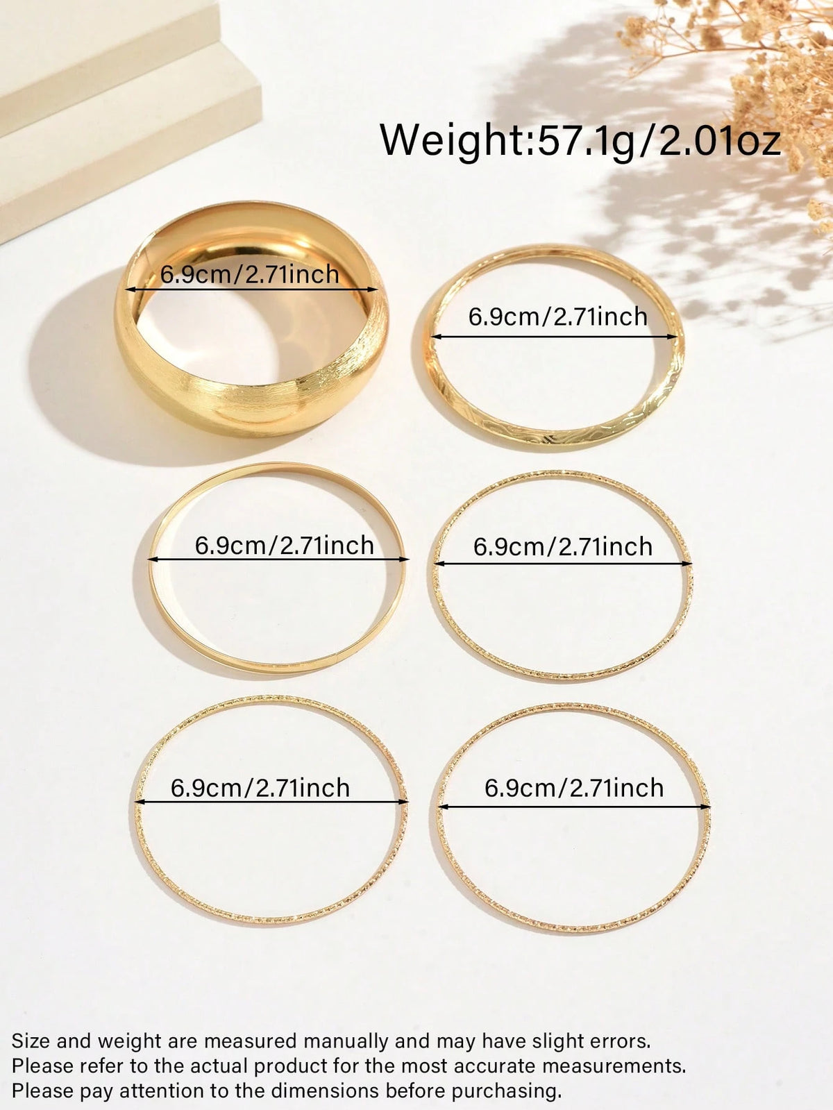 1 Set Fashionable Personalized Exaggerated Minimalist Design Metal Texture Matte Finish Thin & Wide Bracelet Set Suitable For Women's Daily, Vacation And Party Wear