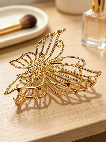 Premium Hollow Bow Hair Clip For Women, Elegant Back Of Head Hair Claw