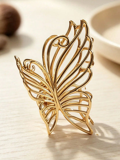 Premium Hollow Bow Hair Clip For Women, Elegant Back Of Head Hair Claw