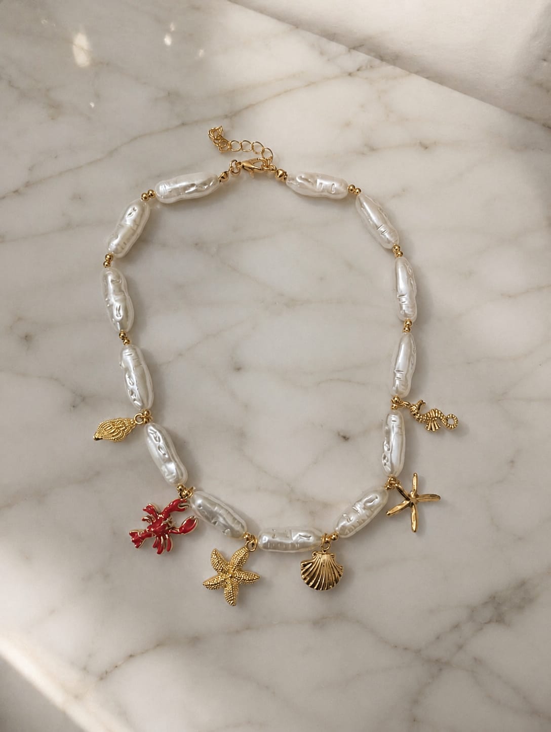 1PC fashion starfish seashel&shell pendant necklace suitable for women beach