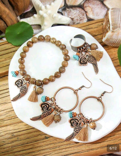 Shein Bohemian Vintage Jewelry Set (4pcs)