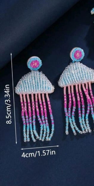SHEIN 1 PAIR SUMMER BOHEMIAN STYLE HAND MADE