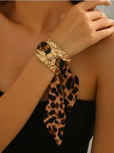 1pc Y2K Chic Leopard Print Tassel Women's Bracelet