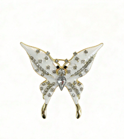 1 PC Butterfly Brooches For Ladies, High-End Creative Design Pins, Anti-Glare Suit And Sweater Accessories