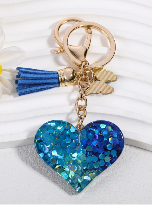 shein 1pc Women Heart & Butterfly Charm Keychain For Daily Life Valentine's Day Car Accessories Bag Charm