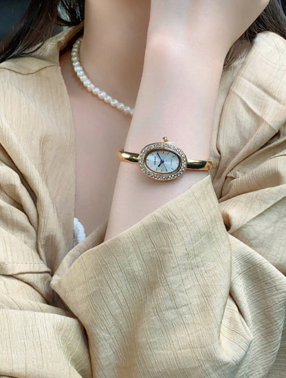 SHEIN UNLIFEX Brand Luxury Rhinestone Inlaid High-End Bracelet Watch For Women