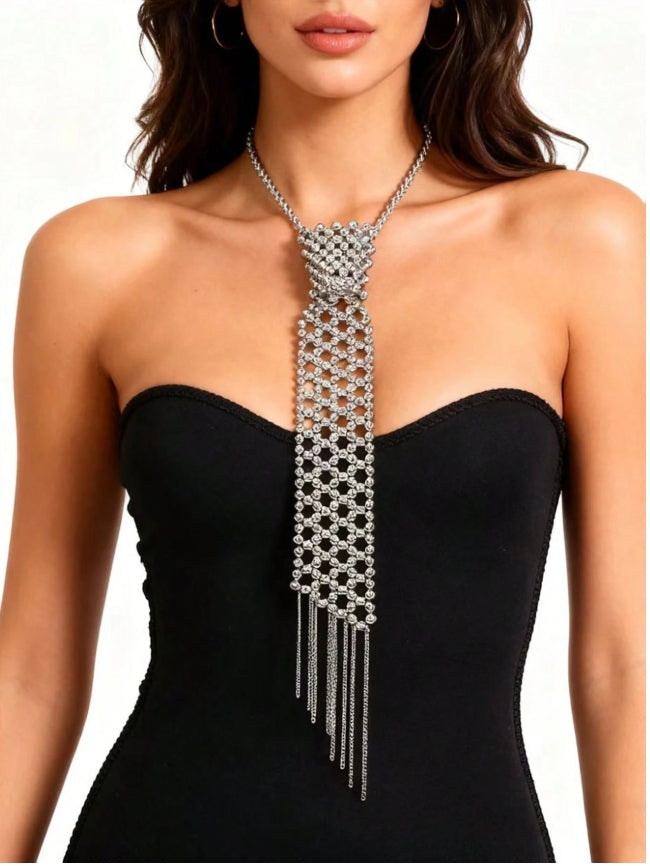 SHEIN 1pc Women's Vintage Handmade Crochet Pearl Hollow Detachable Collar, Suitable For Blouse,