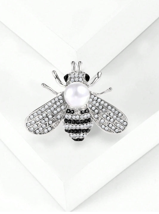 Luxury Enamel Rhinestone Bee Brooches -