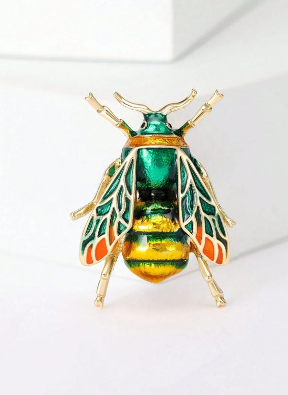Luxury Enamel Rhinestone Bee Brooches - Insect Pins For Women Unisex Banquet Clothing Accessories/ Friends Party Badges Gifts