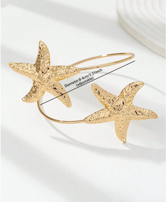 SHEIN 1pc Starfish Armband, Women Summer Jewelry, Beach Style Armband Bracele