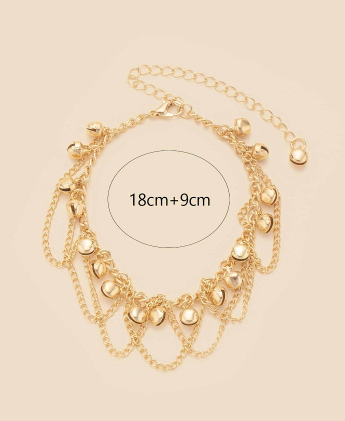 Shein Fashion Anklet with Bell Pendant, Decorative Chain