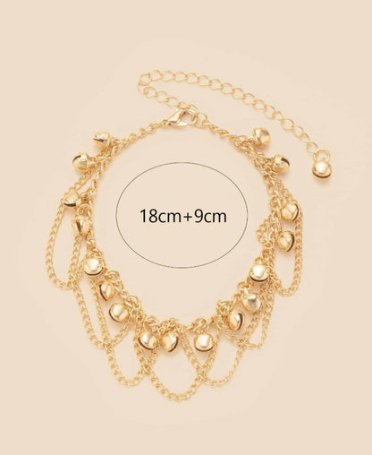 Shein Fashion Anklet with Bell Pendant, Decorative Chain