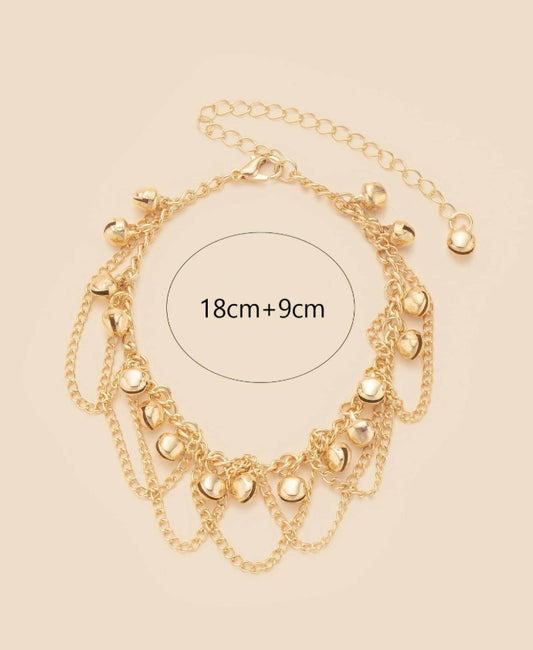 Shein Fashion Anklet with Bell Pendant, Decorative Chain