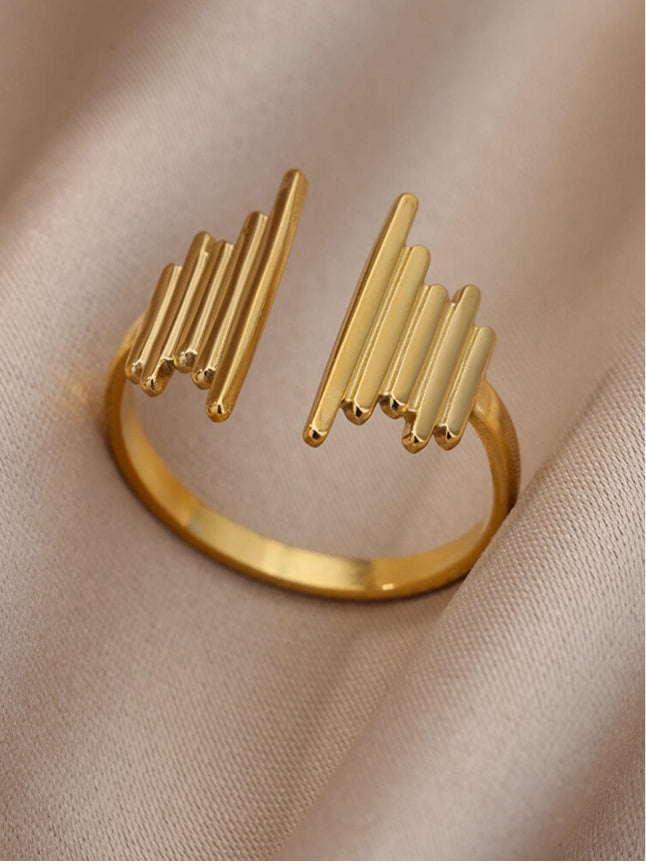 Geometric Decor Cuff Ring