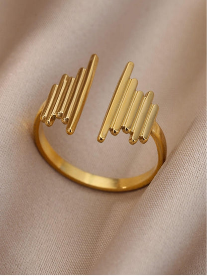 Geometric Decor Cuff Ring