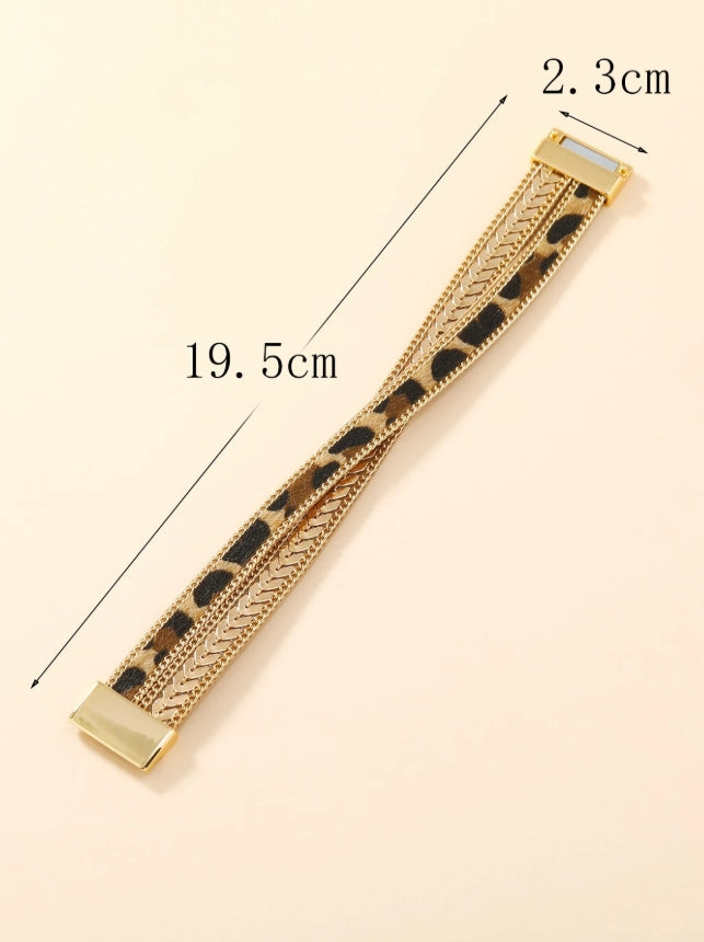 SHEIN Chain Decor Layered Bracelet