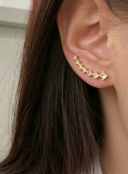 SHEIN 1 Pair Cubic Zirconia Stud Earrings For Women