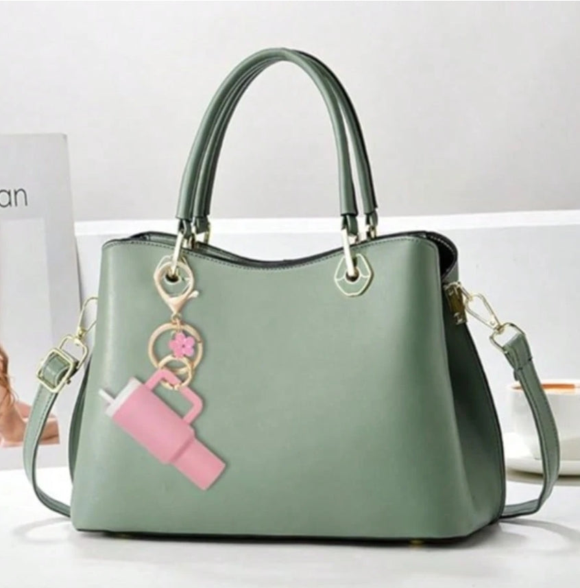 SHEIN Cup Mini Tumbler Keychain Accessories Cute Cup Keychain With Flower Purse Handbag