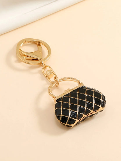 SHEIN Party Rhinestone Decor Bag Charm Keychain Bow Car Accessories School Cute Goth Y2k Halloween Accessories