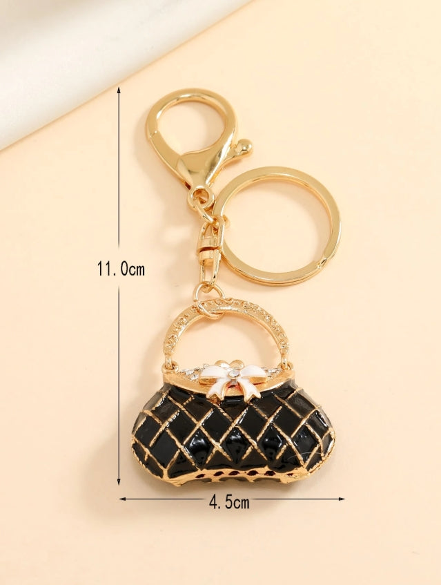 SHEIN Party Rhinestone Decor Bag Charm Keychain Bow Car Accessories School Cute Goth Y2k Halloween Accessories