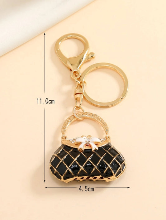 SHEIN Party Rhinestone Decor Bag Charm Keychain Bow Car Accessories School Cute Goth Y2k Halloween Accessories
