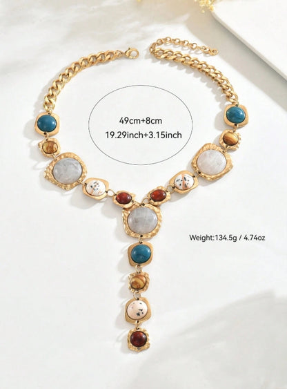 Shein Vintage Gold Y-Shaped Necklace