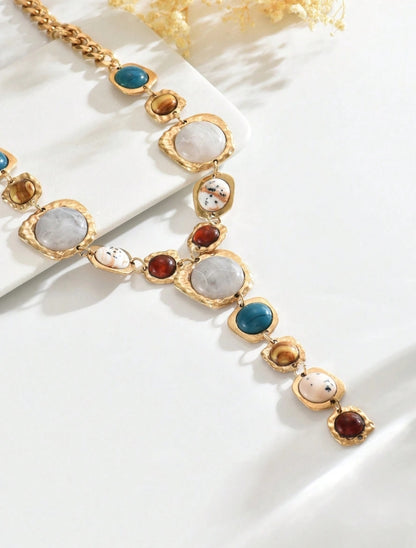 Shein Vintage Gold Y-Shaped Necklace
