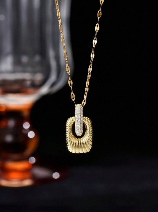 Shein 3pcs/Set Gold-Tone Stainless Steel Jewelry Set