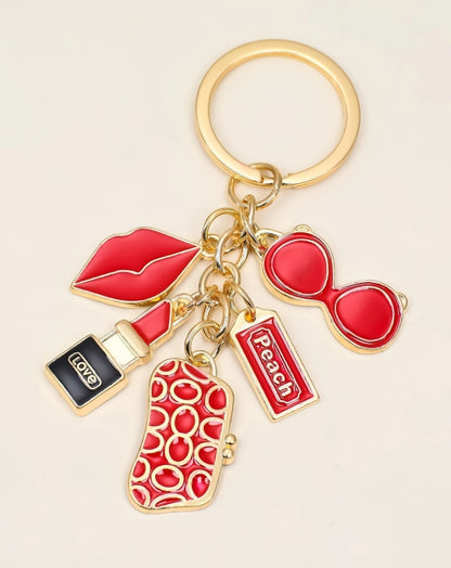SHEIN Alloy Lipstick Shaped Keychain, Elegant Gift For Valentine's Day