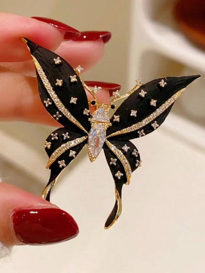 1 PC Butterfly Brooches For Ladies, High-End Creative Design Pins, Anti-Glare Suit And Sweater Accessories