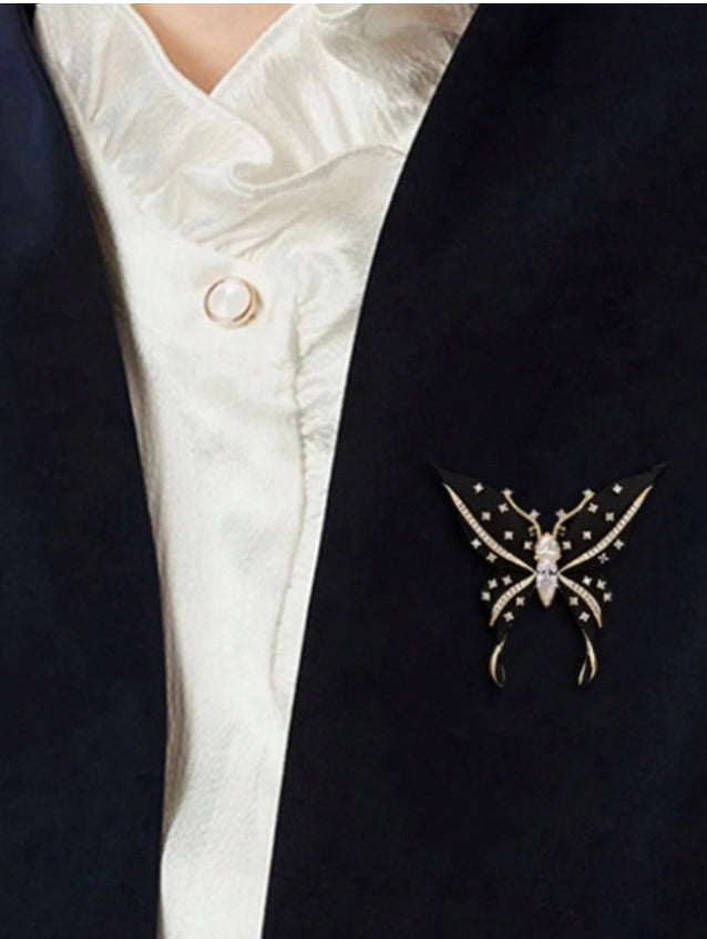 1 PC Butterfly Brooches For Ladies, High-End Creative Design Pins, Anti-Glare Suit And Sweater Accessories