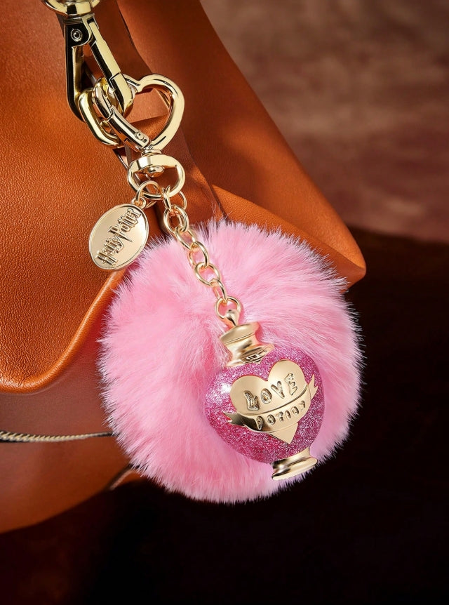 HARRY POTTER X SHEIN Fashionable Acrylic Beads Zinc Alloy Shiny Love Potion Pendant Keychain