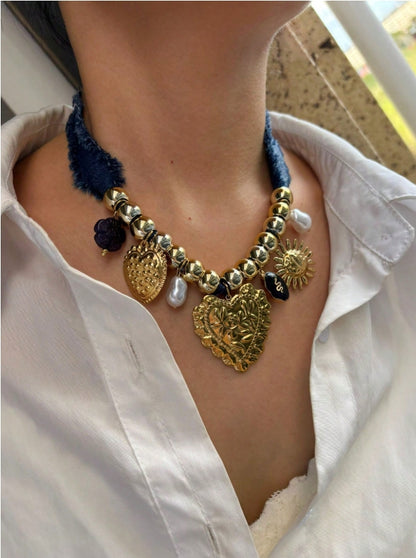 SHEIN  Fashionable Multi-Element & Multi-Pendant Necklace For Women