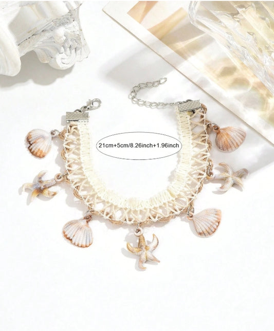 Shein Starfish & Shell Beach Anklet