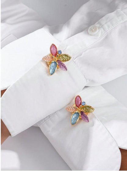 Shein Luxury Flower Button Covers (2pcs)