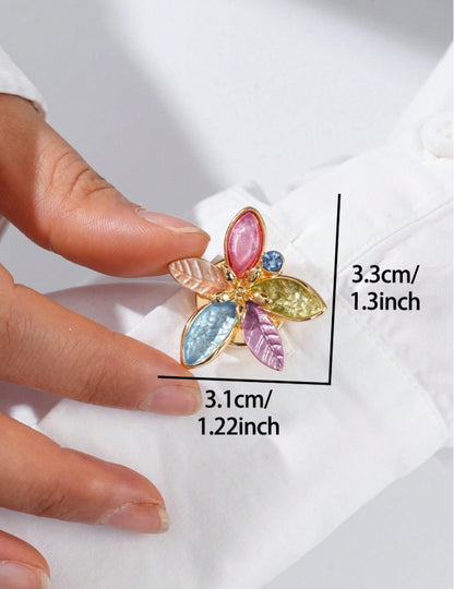 Shein Luxury Flower Button Covers (2pcs)