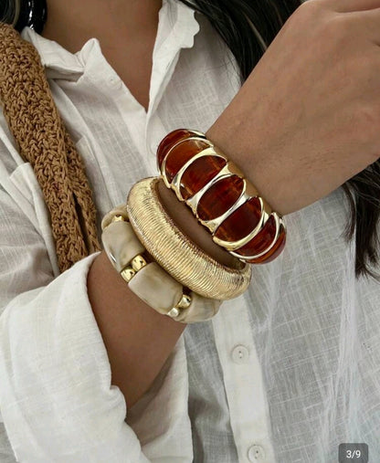 Shein Ombre Rhombus Elastic Bracelet