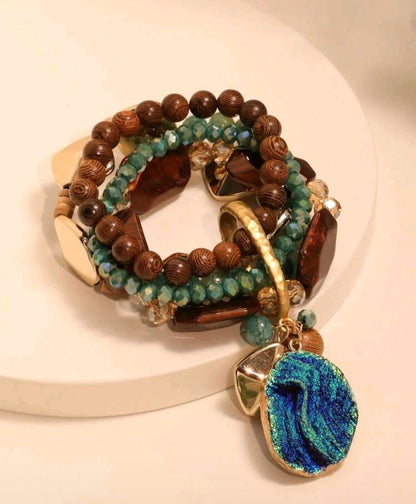 Shein Multi-Layer Beaded Stone Bracelet