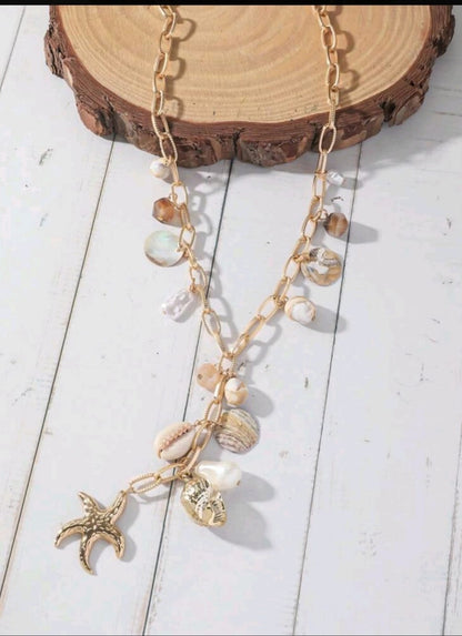 1pc Fashion Bead Ocean Series Necklace,