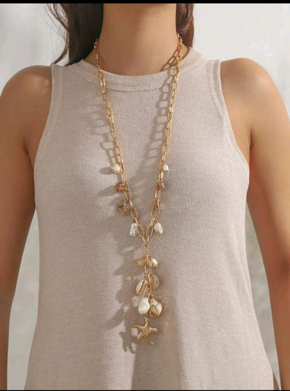 1pc Fashion Bead Ocean Series Necklace,