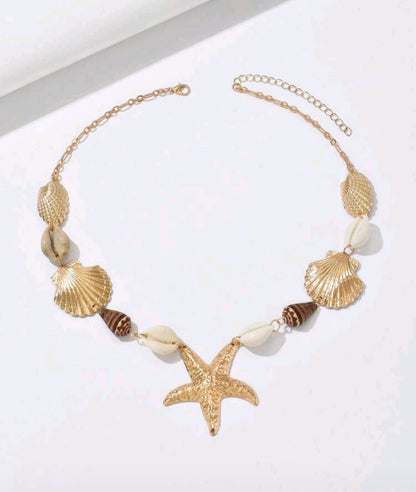 1pc New Creative Bib Necklace, Ocean Style