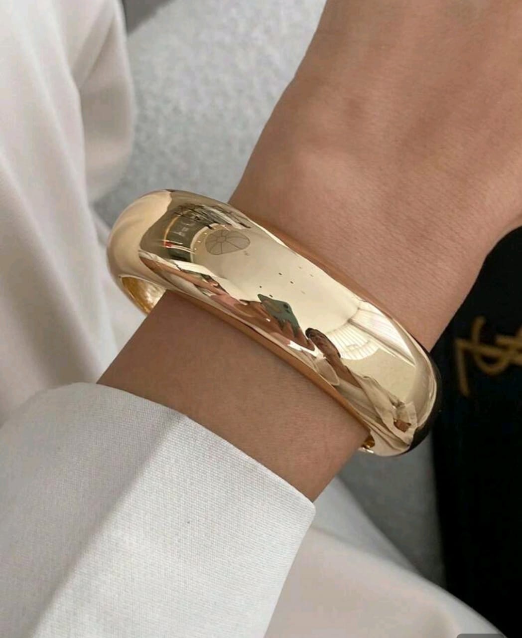 3pcs/Set Arch-Shaped Resin Bracelets, Luxury Fashion, Street Style