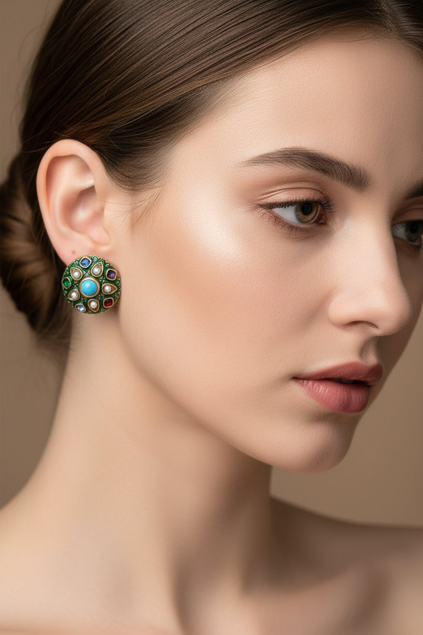 & 1 Pair Earrings, Bohemian Style Copper Alloy Vintage Classic