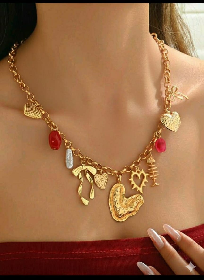 Shein 1pc GOLD CHARM NECKLACE