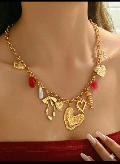 Shein 1pc GOLD CHARM NECKLACE