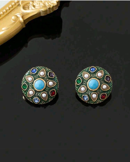 & 1 Pair Earrings, Bohemian Style Copper Alloy Vintage Classic