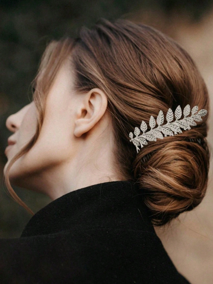 2pcs Metal Leaf Hair Clips, Leaf Side Clips, Bangs Clips, Fairy Mori Style Hair Accessories